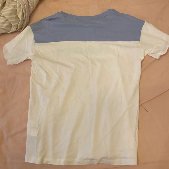 Roots Women’s Baby Blue T-Shirt With Logo - Picture 4 of 6